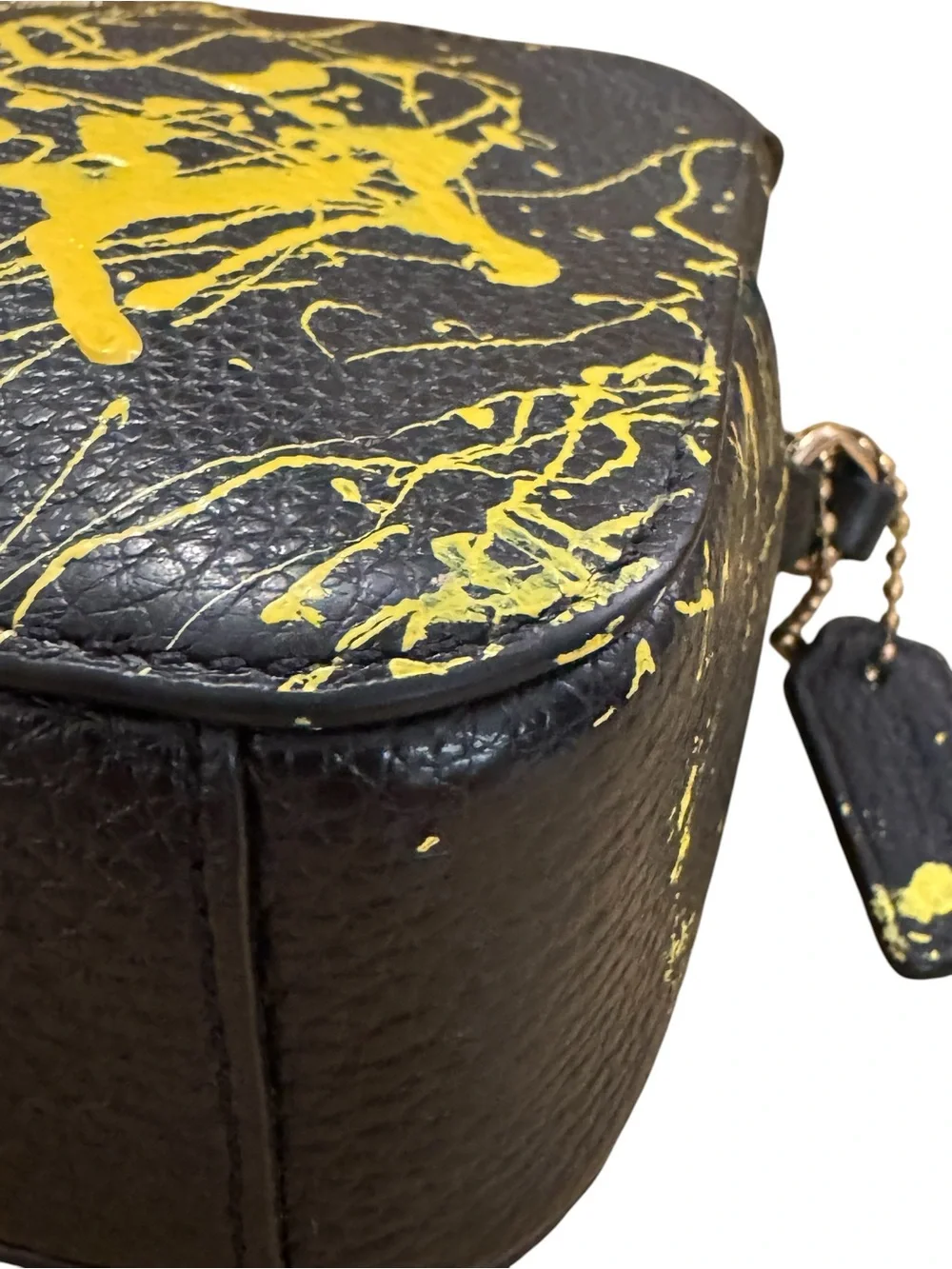 Coach Mini Camera Bag 2021 with Added Yellow Splatter COA